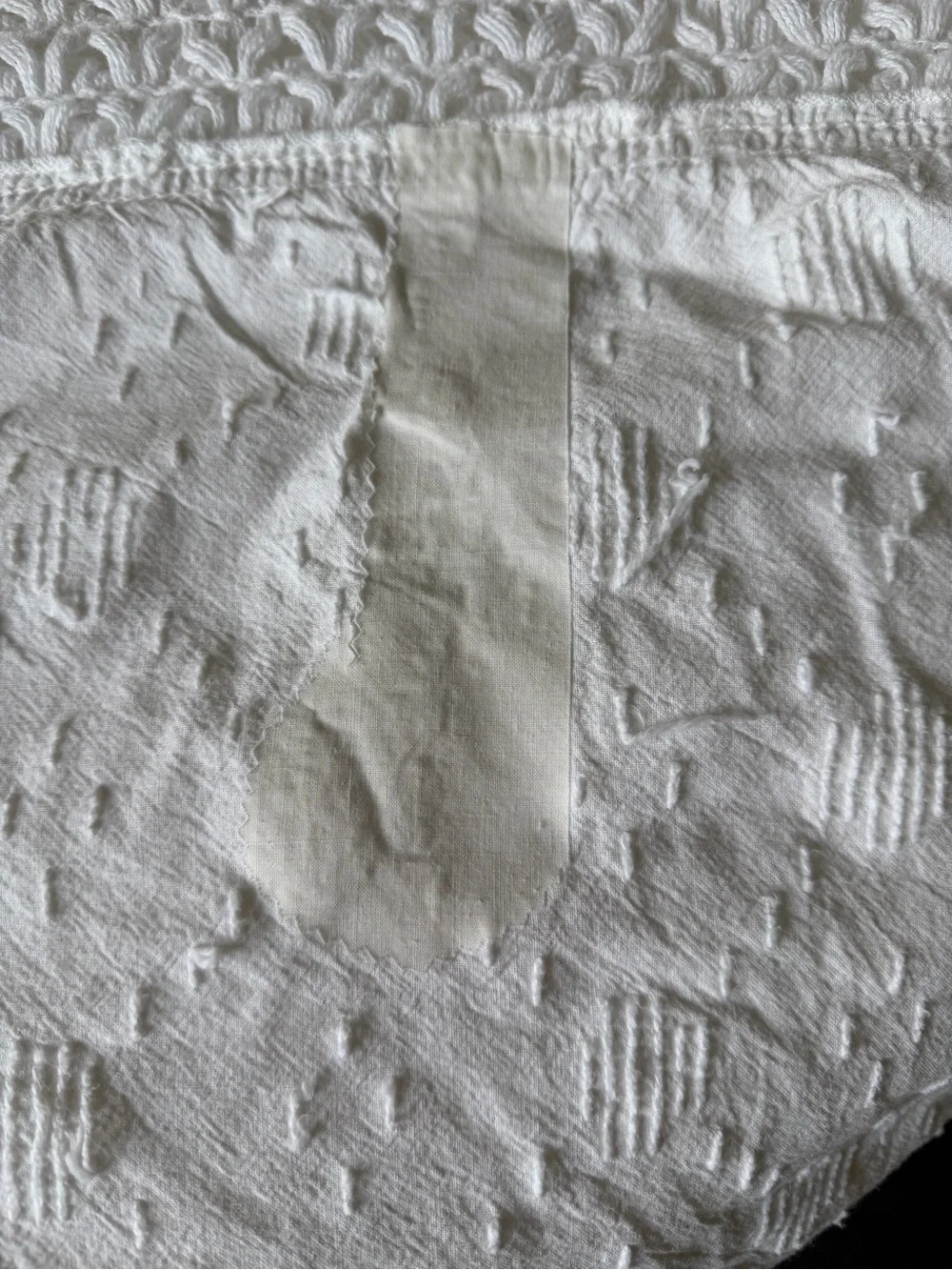 Vintage White King Chenille Bedspread